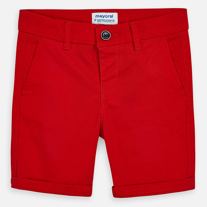 Mayoral Singapore Red Boy Shorts. These bright red shorts from Mayoral will make a fun wardrobe update. Expertly crafted in a smooth cotton blend, they have front and back pockets and belt loops. Style with a white linen shirt and a pair of espadrilles for a completed look. 