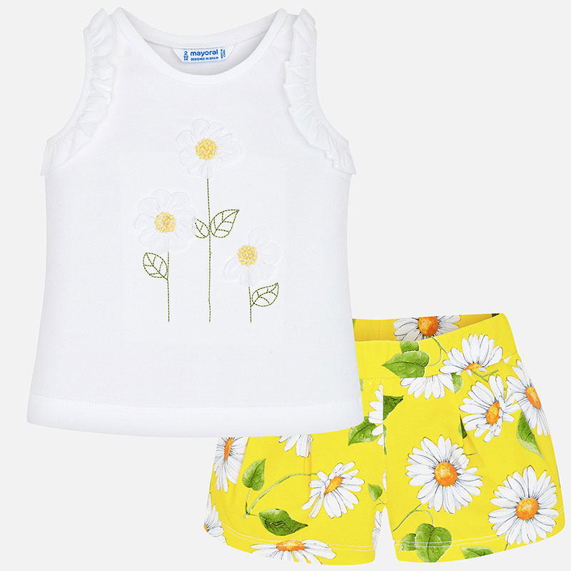 Mayoral Sunflower Shorts Set