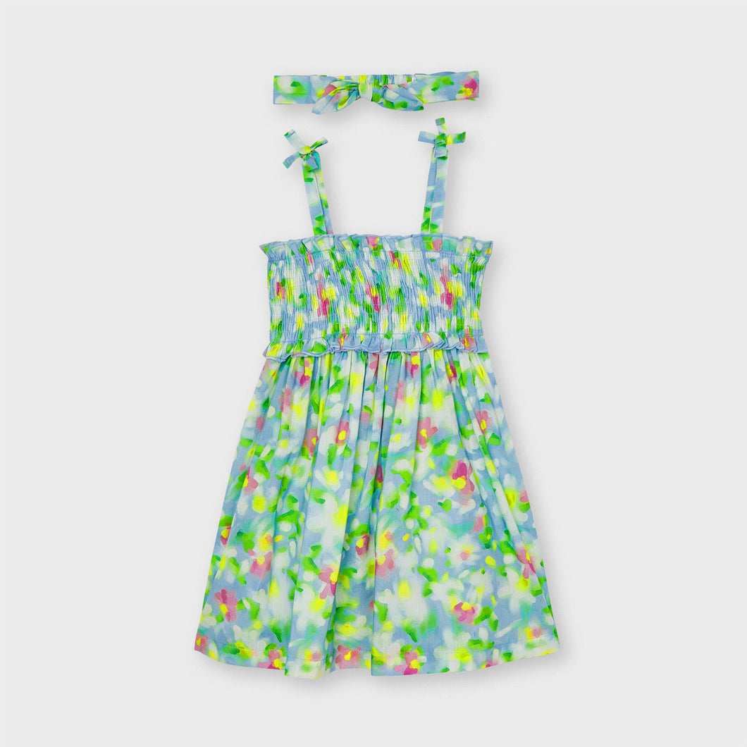 Mayoral Floral Dress with Headband