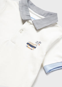 Mayoral Toddler Boy Printed Collar Polo Shirt
