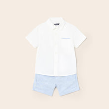 Load image into Gallery viewer, Mayoral Toddler Boy Linen Ceremony Short &amp; Shirt Set
