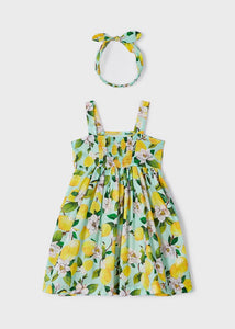 Mayoral Girl Lemon Print Jersey Dress